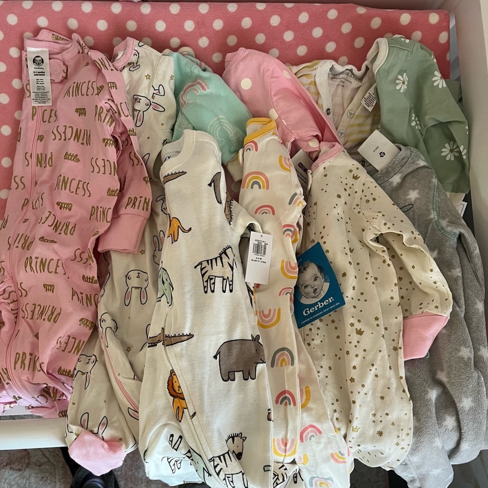 Ultimate 0-3 girl pajama bundle